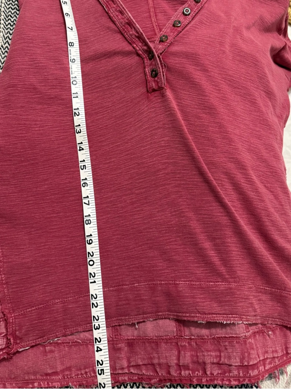 ANTHROPOLOGIE Pilcro Vintage-washed Oversized Henley Top - Picture 8 of 8
